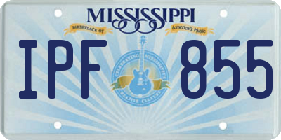 MS license plate IPF855