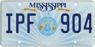 MS license plate IPF904
