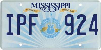 MS license plate IPF924