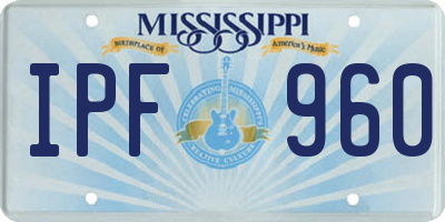 MS license plate IPF960