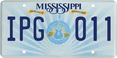 MS license plate IPG011
