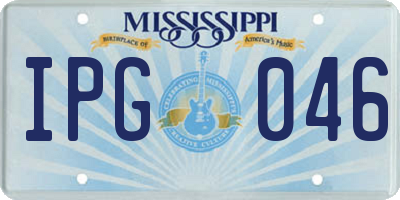 MS license plate IPG046