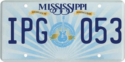MS license plate IPG053