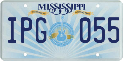 MS license plate IPG055