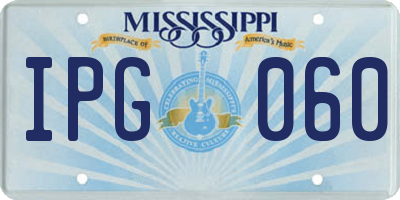MS license plate IPG060