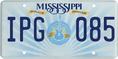 MS license plate IPG085