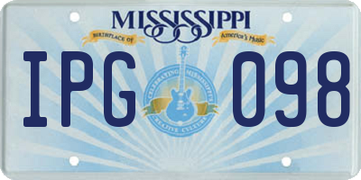 MS license plate IPG098