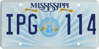 MS license plate IPG114