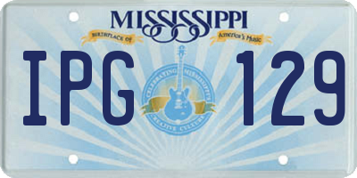 MS license plate IPG129