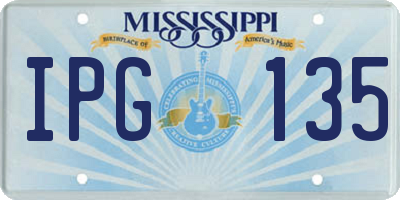 MS license plate IPG135
