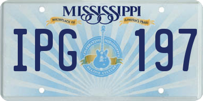 MS license plate IPG197