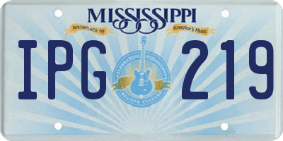 MS license plate IPG219