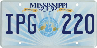 MS license plate IPG220