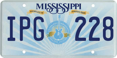 MS license plate IPG228