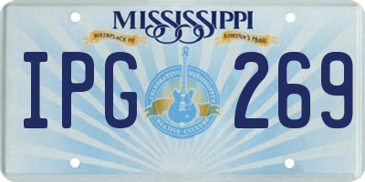 MS license plate IPG269