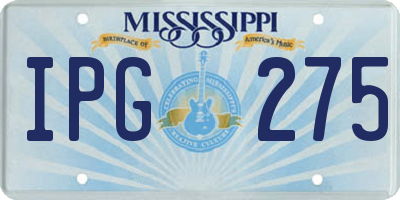 MS license plate IPG275