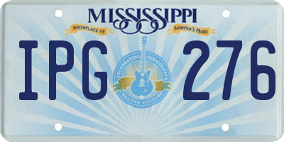 MS license plate IPG276