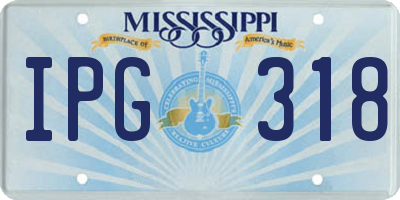MS license plate IPG318