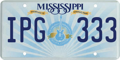 MS license plate IPG333