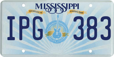 MS license plate IPG383