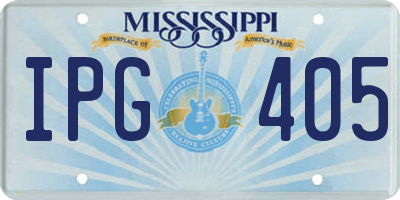 MS license plate IPG405