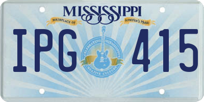 MS license plate IPG415
