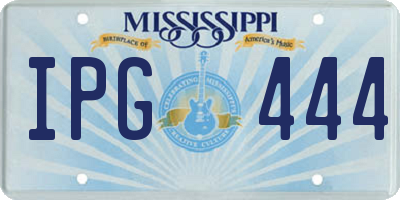 MS license plate IPG444