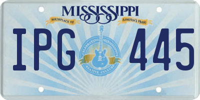 MS license plate IPG445