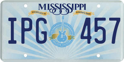 MS license plate IPG457