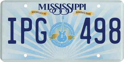 MS license plate IPG498