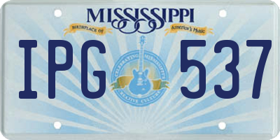 MS license plate IPG537