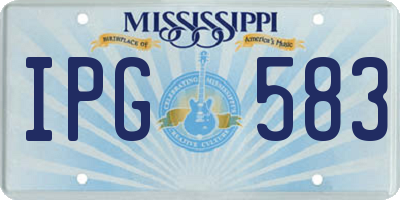 MS license plate IPG583