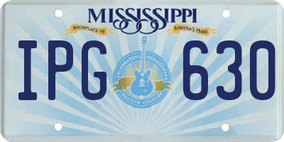 MS license plate IPG630