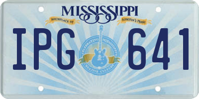 MS license plate IPG641