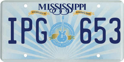 MS license plate IPG653