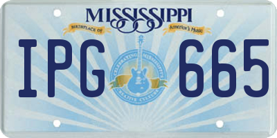 MS license plate IPG665