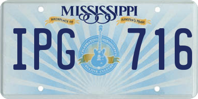MS license plate IPG716