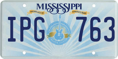 MS license plate IPG763
