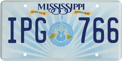 MS license plate IPG766