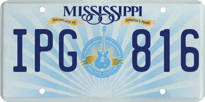 MS license plate IPG816