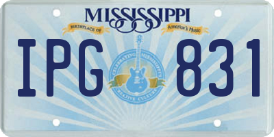 MS license plate IPG831