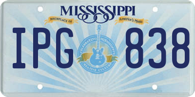 MS license plate IPG838