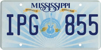 MS license plate IPG855