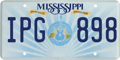 MS license plate IPG898