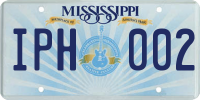 MS license plate IPH002