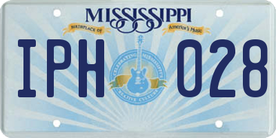 MS license plate IPH028