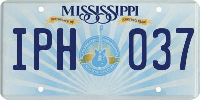 MS license plate IPH037