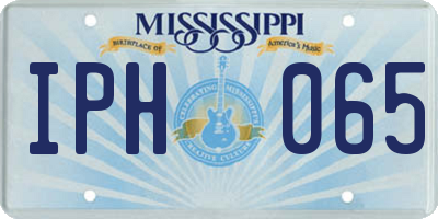 MS license plate IPH065