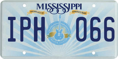 MS license plate IPH066