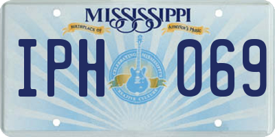MS license plate IPH069